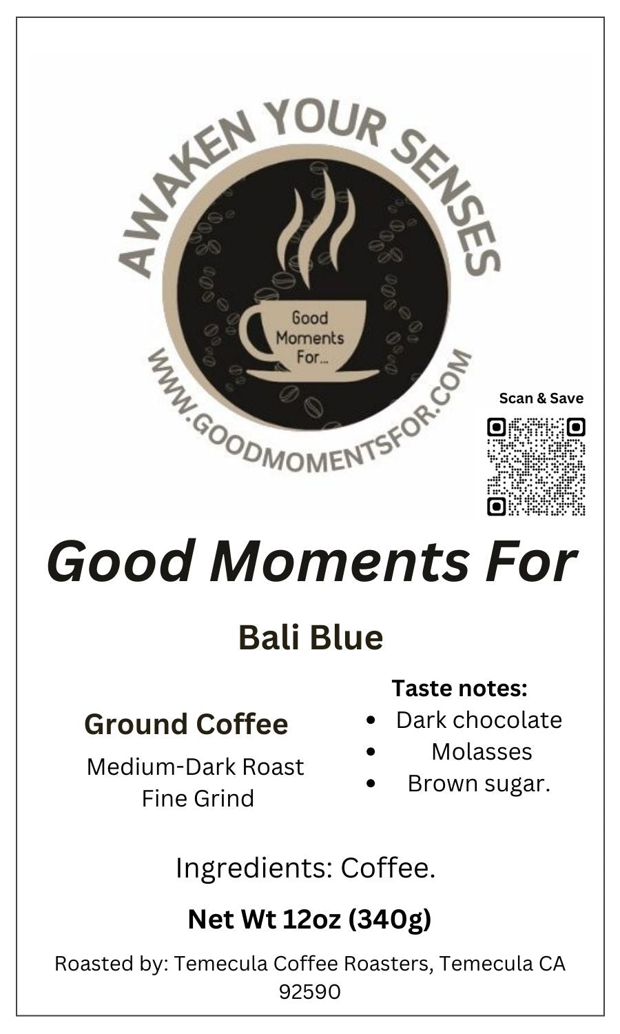 Bali Blue - Fine Grind - 12 oz.