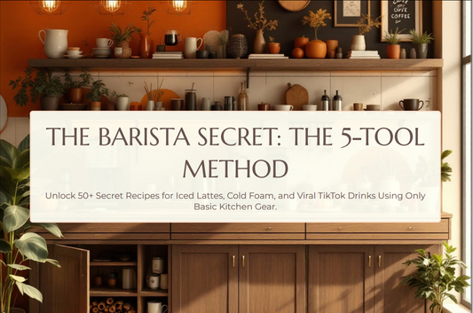 THE BARISTA SECRET: THE 5-TOOL METHOD. Unlock 50+ Secret Recipes for Iced Lattes, Cold Foam, and Viral TikTok Drinks Using Only Basic Kitchen Gear. Tired of spending $10 a day at your coffee shop and failing to replicate your favorite drinks at home Gear